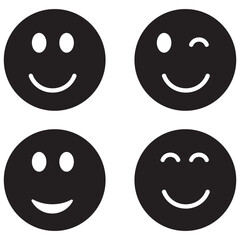 Smile icon vector. smile emoticon icon