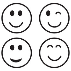 Smile icon vector. smile emoticon icon