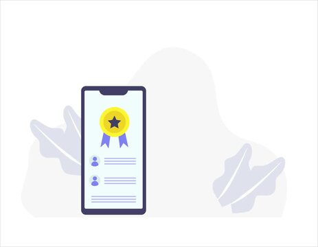 Colorful Flat Animation, Phone Reward Notification