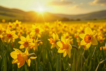 Fototapeta premium daffodils in spring