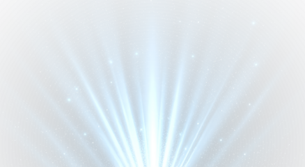 Divine Light Shine – Glowing Blue Beams and Sparkling Cosmic Sky