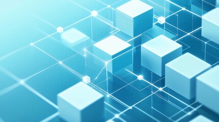 Blue technology grid background