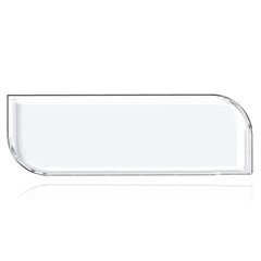 Modern label banner with clean flat design and transparent background, isolated graphic element for titles, tags, and digital UI overlays

