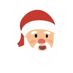 Santa Claus Head Cartoon Illustration