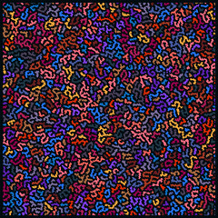 ABSTRACT BLUE ORANGE PURPLE COLORFUL LINES TURING PATTERN ROUGH DESIGN REACTION DIFFUSION DARK BACKGROUND VECTOR GOOD FOR WALLPAPER, COVER,POSTER 