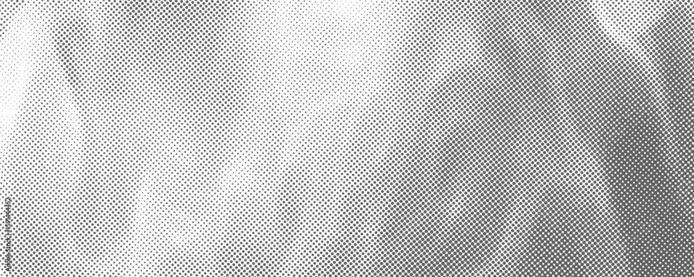Poster halftone gradient. dotted gradient, smooth dots spraying and halftones dot background seamless horiz
