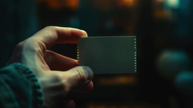 A person holds a piece of paper in their hand with a thoughtful expression