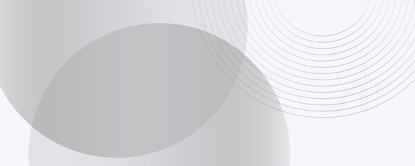White geometric abstract background overlap layer on bright space with lines effect decoration. Modern graphic design element circles style concept for banner, modern vector arts