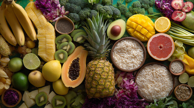 fresh fruits and vegetables - Powered by Adobe