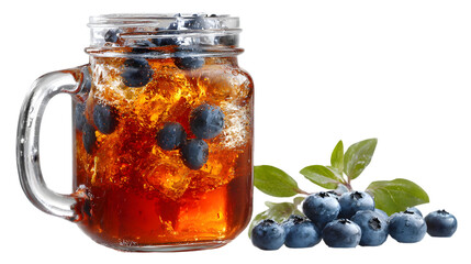 Transparent Mason Jar Packed with Contents – Isolated