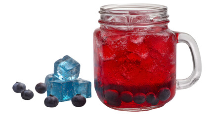 Transparent Mason Jar Packed with Contents – Isolated