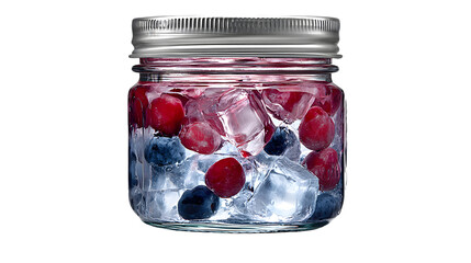 Glass Mason Jar Filled and Closed – Studio Isolated Shot