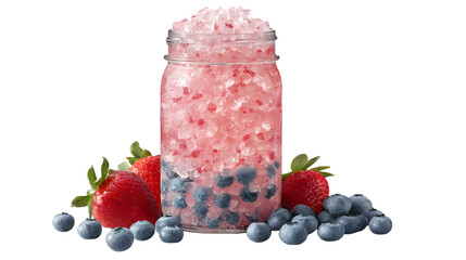 Sealed Mason Jar with Ingredients – Clean White Background