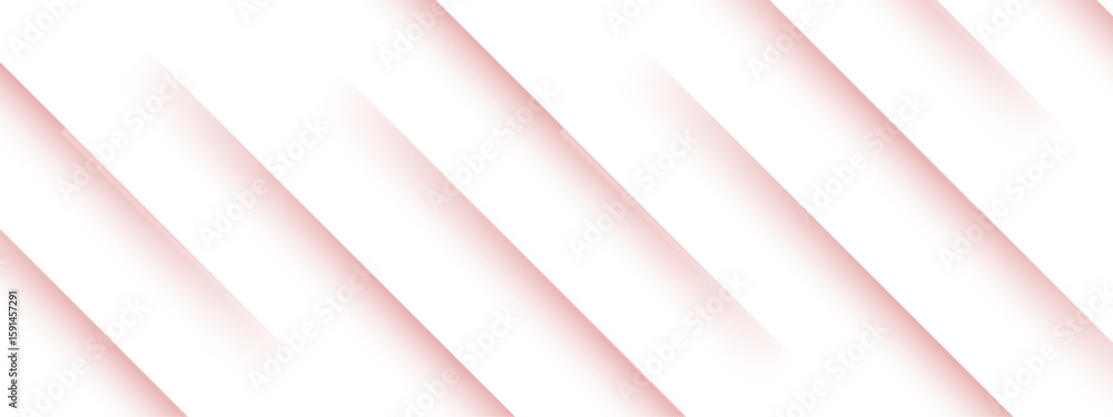 Aufkleber abstract minimalist background design with diagonal stripes with soft pink shadows on a white backdr