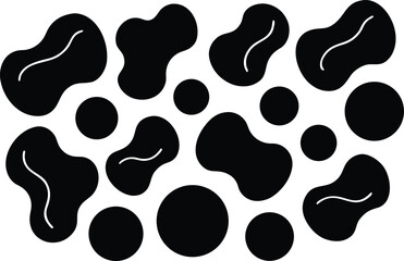 Set of Unique Organic Blob Shapes and Asymmetrical Forms