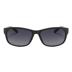 Black Sunglasses with Glossy Frame and Dark Lenses on Transparent Background