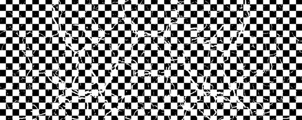 Checkered Flag for car race. Chessboard pattern. Brush strokes grunge design. Painted distress texture. Black and white background ready for print
