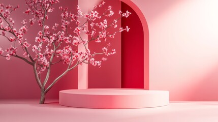 Pink showcase scene