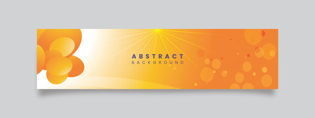 Abstract Orange color Linkedin cover Esign