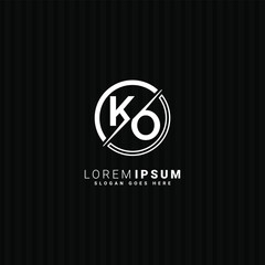 Creative Monogram for Initial Letter KO Logo - Minimal Vector Logo Template for alphabet K and O