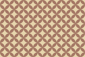 Fototapeta premium Japanese Traditional Pattern Shippo Mocha with Beige Background