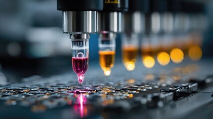 Automated Gene Sequencing Systems for High-Throughput DNA Sequencing, Genome Mapping, CRISPR Gene Editing, Precision Medicine, and Biotechnology Research in Molecular Biology Laboratories.