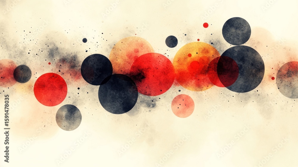 Aufkleber watercolor circle with soft elegant shape and smooth transition, an abstract blend of harmonious col