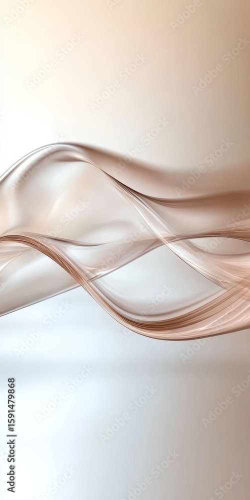 Poster elegant abstract design featuring flowing waves and smooth textures in a modern aesthetic style