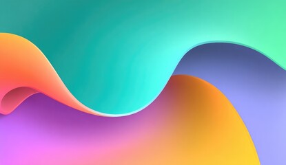 Abstract wavy shapes in vibrant colors