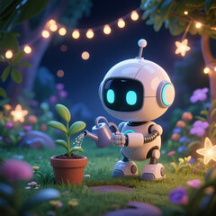 Fototapeta premium funny cartoon robot