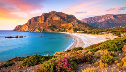 Dramatic sunset over a secluded beach (1)