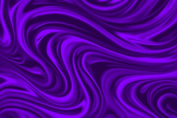 Abstract purple waves, line, liquid, paint, flowing texture background. Three-dimensional purple wallpaper, banner, template, decoration, etc.