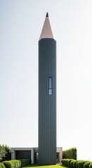 Fototapeta premium Tall pencil-shaped tower
