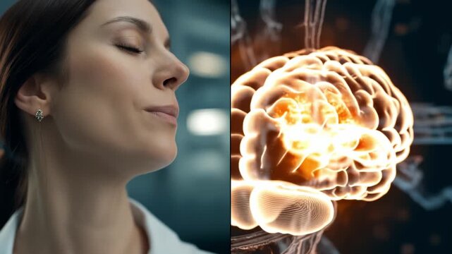 In a cutting-edge laboratory, a researcher is engaged in groundbreaking studies that bridge the gap between brain activity and emotional understanding.