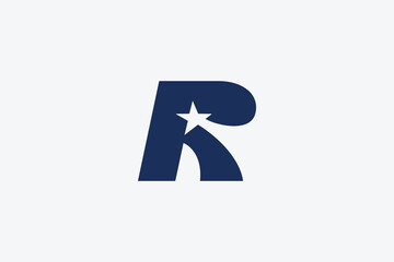 R letter logo with a star shooting through the middle.