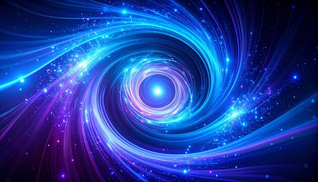神秘的な銀河：深淵な闇に渦巻く星屑のエネルギーGenerated image