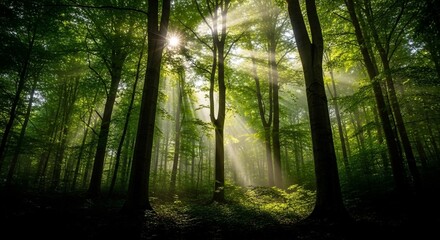 Green forest background 