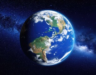 Obraz premium Earth from space, detailed view (2)