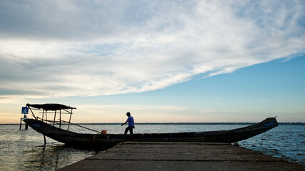 Boat and the people in Vietnam