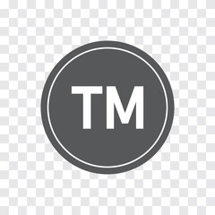 TM Symbol trademark on Transparent Background.