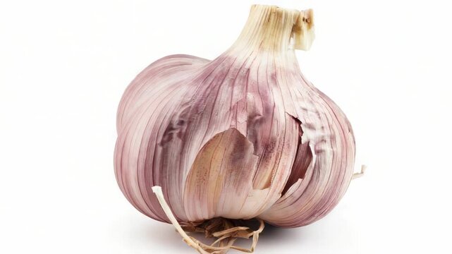 Fresh garlic bulb in a compact form