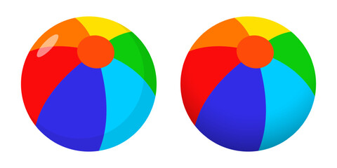 Vector isolated Beach Balls set