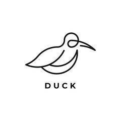 Duck logo vector icon template