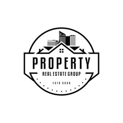 House buildings logo vector icon template