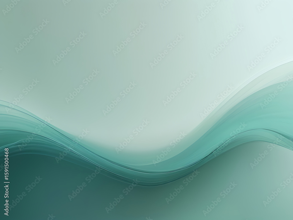 Poster abstract teal wave background | modern elegant graphic with smooth layers and soft gradients,ai