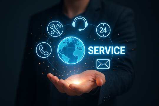 Customer service global support technical assistance contact center help desk online assistance worldwide reach