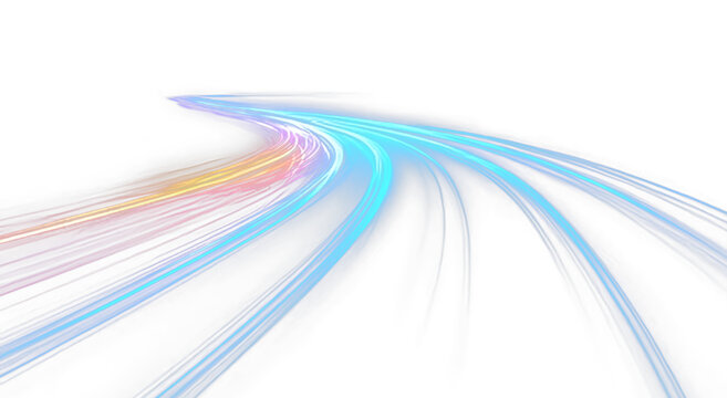 Neon rays vector abstract background png. Futuristic technological style. Abstract background with speed lines. Vector illustration. Futuristic. The light lines of the road are blue png