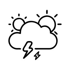 Weather Icons – sun, cloud, thunderstorm, temperature