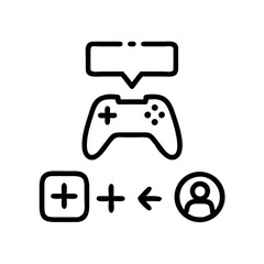 Gaming Icons – controller, levels, achievements, live stream