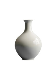 Elegant white ceramic vase on a simple background (1)